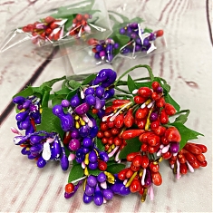 Застежки-цветы, 5 шт, цвет в ассортименте