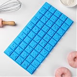 Силиконовая форма кубики "Алфавит и знаки"