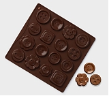 Форма силиконовая для шоколада "Пуговки" d3см