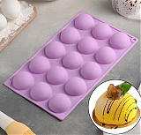 Силиконовая форма "Полусферы" 45мм 15 ячеек