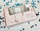 Коробка для эклеров с 5-ложементами "You are beautiful" 25*15*7см