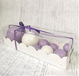 Шары из глазури Бело-сиреневые 11шт
