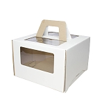 Коробка гофрокартон 24*24*20см с ручками Белая