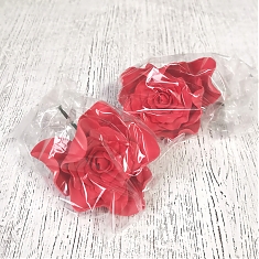 Цветы сахарные "Роза красная" 1шт