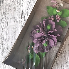 Сахарная ветка "Мак с приплетом" 20см