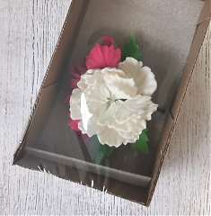 Ветка сахарная "Пион белый" 12см