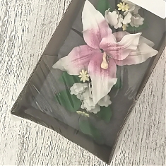 Ветка сахарная "Лилия сиреневая" 20см